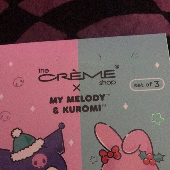 ✨🆕BNIP!Crème Shop x My Melody & Kuromi 3 set of Sheet Masks!BN 2023!SEALED!💜 - Picture 2 of 8